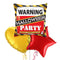 Warning Halloween Party Balloon Bouquet