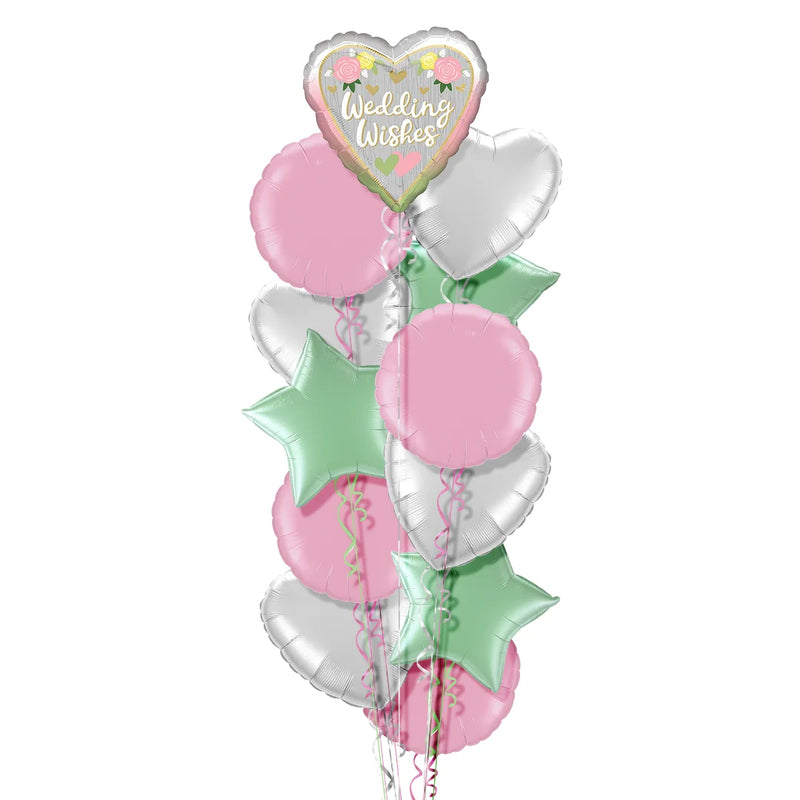 Wedding Wishes Flowers Balloon Bouquet
