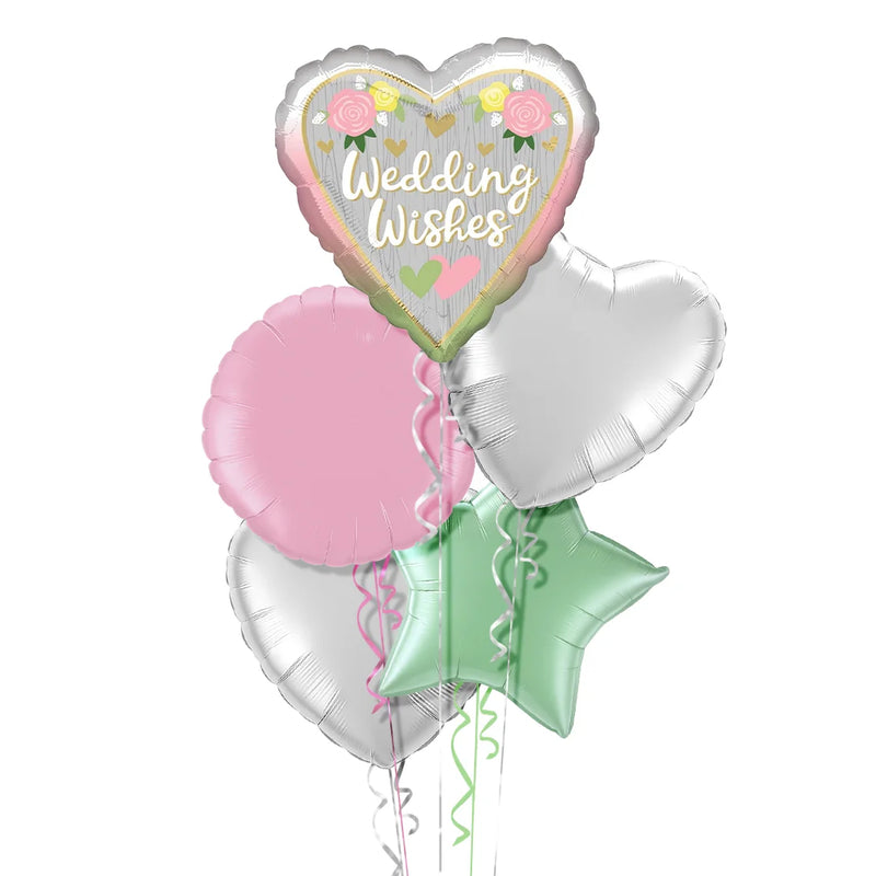 Wedding Wishes Flowers Balloon Bouquet