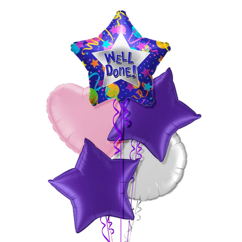 Well Done Purple Balloon Bouquet