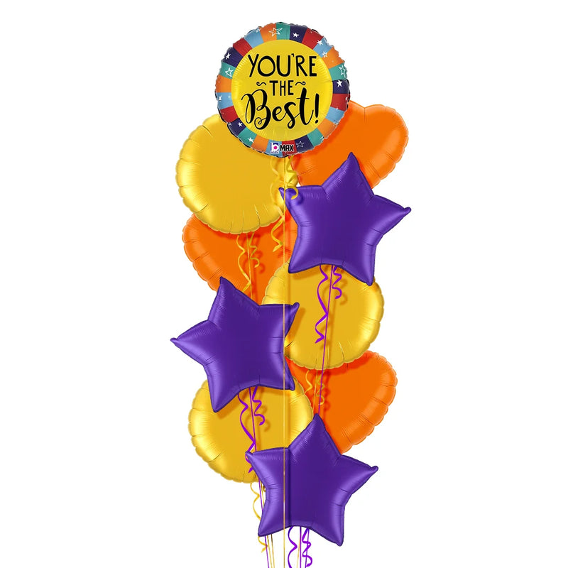 You're The Best Gold Themed Balloon Bouquet