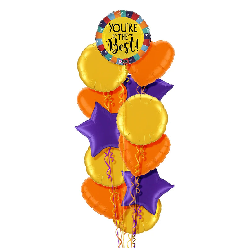 You're The Best Gold Themed Balloon Bouquet
