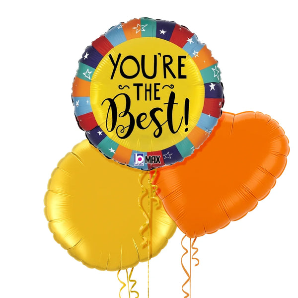 You're The Best Gold Themed Balloon Bouquet