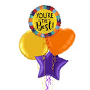 You're The Best Gold Themed Balloon Bouquet