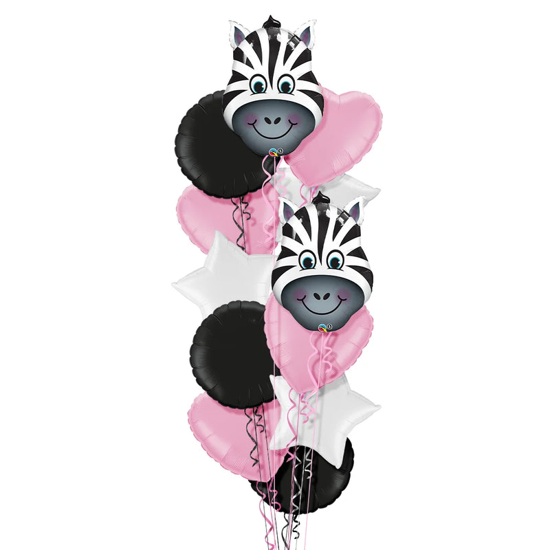 Cute Zebra Foil Balloon Bouquet