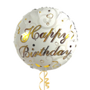 Happy Birthday Classy Gold and White Balloon Bouquet