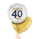 Cheers to 40 Years Birthday Balloon Bouquet