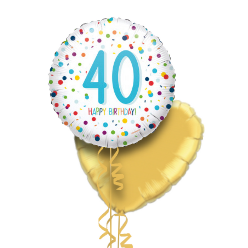 40th shop birthday balloons