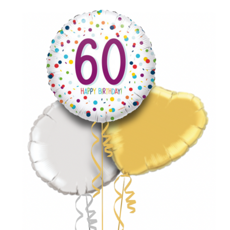 Happy 60th Birthday Balloon Bouquet – Balloon Town