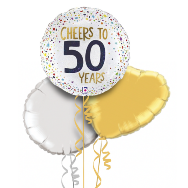 Cheers to 50 Years Birthday Balloon Bouquet