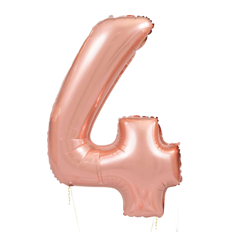 Large Rose Gold Number Balloon