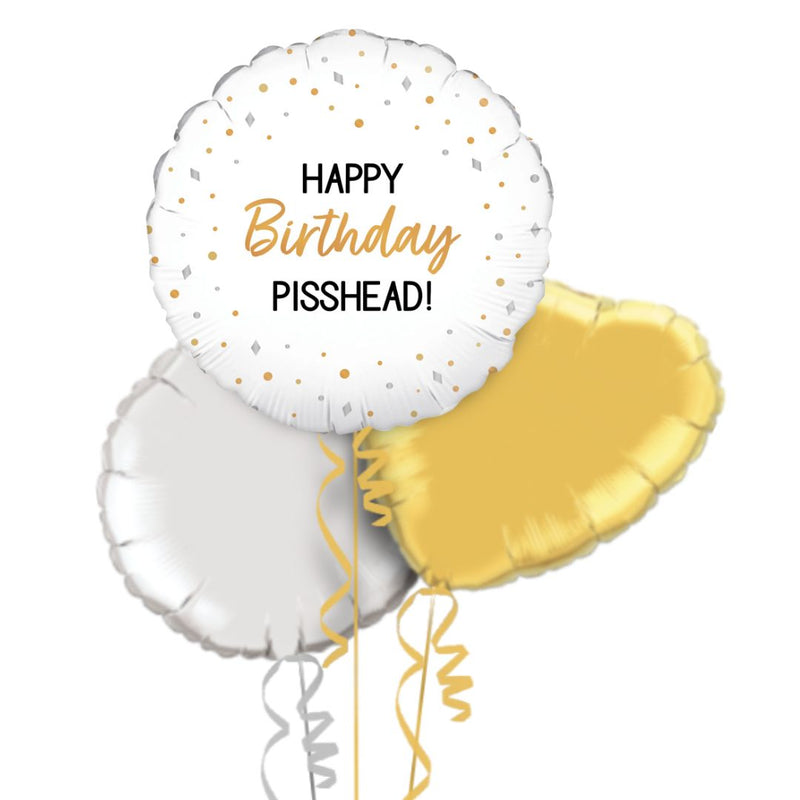 Happy Birthday Pisshead Balloon Bouquet