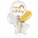 Golden Birthday Rainbow Balloon Bouquet