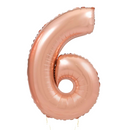 Large Rose Gold Number Balloon