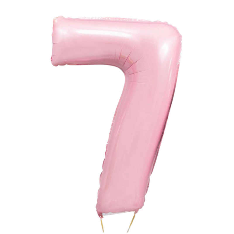 Number Pale Pink Large Shape Balloon