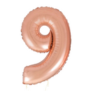 Large Rose Gold Number Balloon