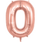 Large Rose Gold Number Balloon