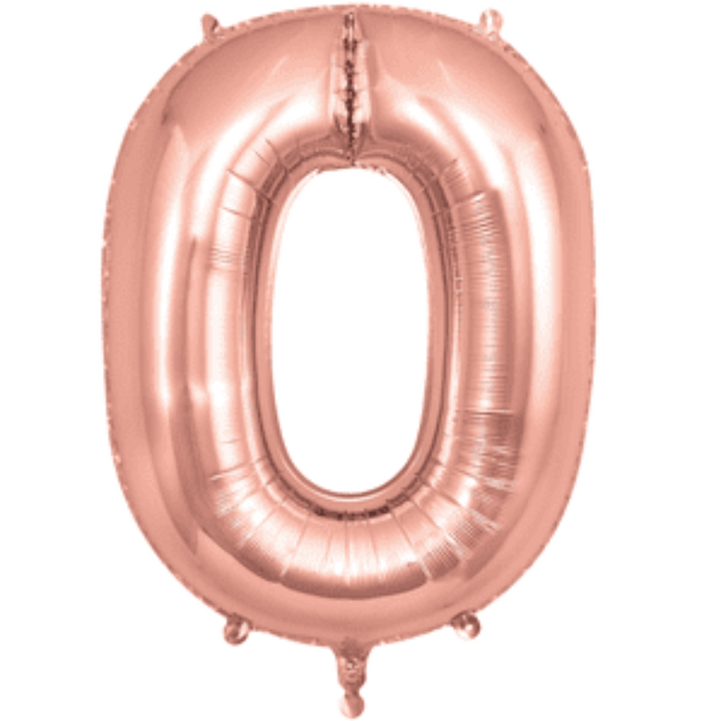 Large Rose Gold Number Balloon