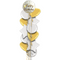 Happy Birthday Classy Gold and White Balloon Bouquet