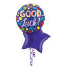 Good Luck Purple and Colourful Dots Foil Balloon Bouquet