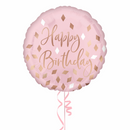 Blush Happy Birthday Balloon Bouquet