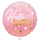 Hello World Pink Gradient Balloon Bouquet