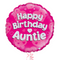 Happy Birthday Auntie Pink Foil Balloon Bouquet