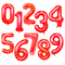 Large Red Number Balloon