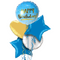 The Original Blue and Gold Happy Birthday Balloon Bouquet