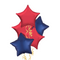 Red and Royal Blue Stars Balloon Bouquet