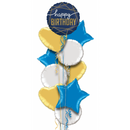 Royal Blue Happy Birthday Balloon Bouquet