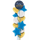 Royal Blue Happy Birthday Balloon Bouquet