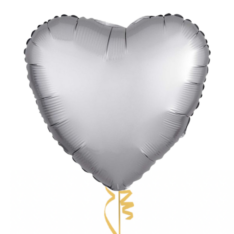 Silver Hearts Balloon Bouquet