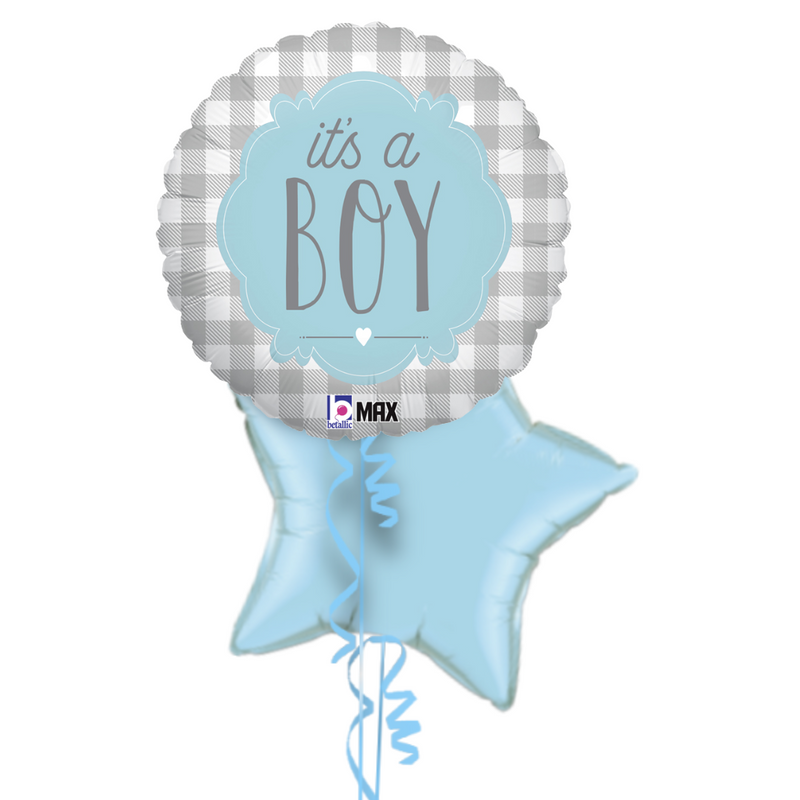 It's a Boy Pattern Balloon Bouquet