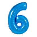 Large Blue Number Balloon