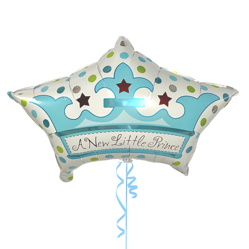 New Little Baby Prince in Blue Foil Balloon Bouquet