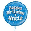 Happy Birthday Uncle Blue Foil Balloon Bouquet