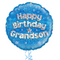 Happy Birthday Grandson Blue Foil Balloon Bouquet