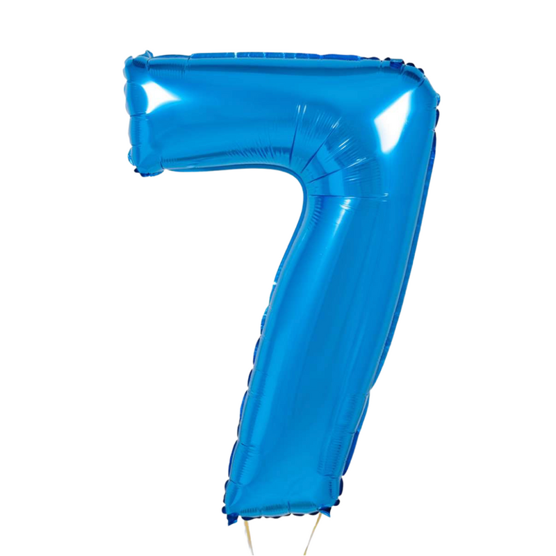 Large Blue Number Balloon