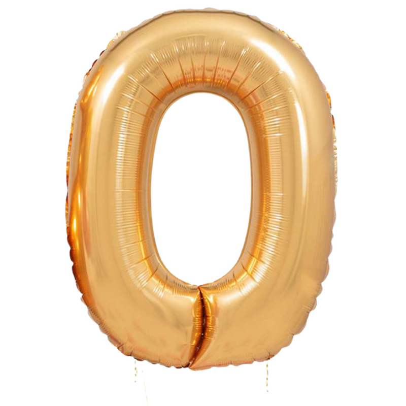 Large Gold Number Balloon