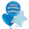 Happy Birthday Husband Blue Foil Balloon Bouquet