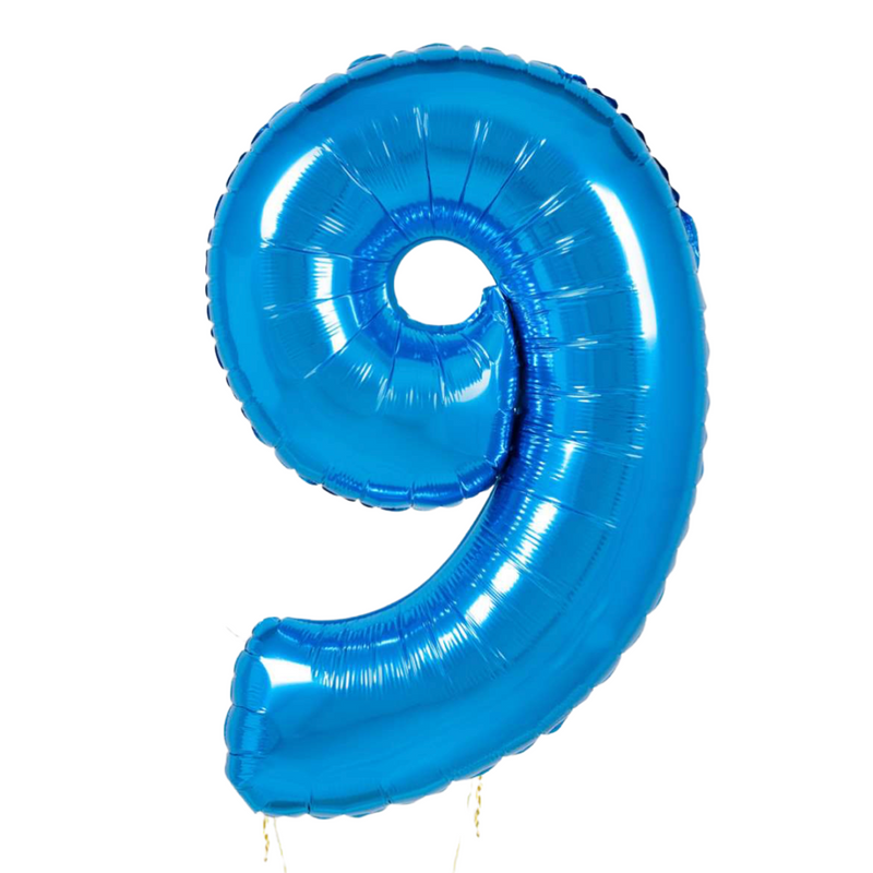 Large Blue Number Balloon