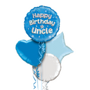 Happy Birthday Uncle Blue Foil Balloon Bouquet