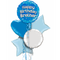 Happy Birthday Brother Blue Foil Balloon Bouquet