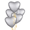 Silver Hearts Balloon Bouquet