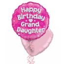 Happy Birthday Grand Daughter Pink Foil Balloon Bouquet