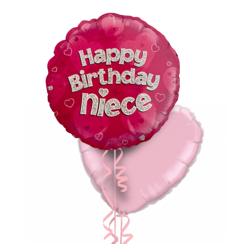 Happy Birthday Niece Pink Foil Balloon Bouquet