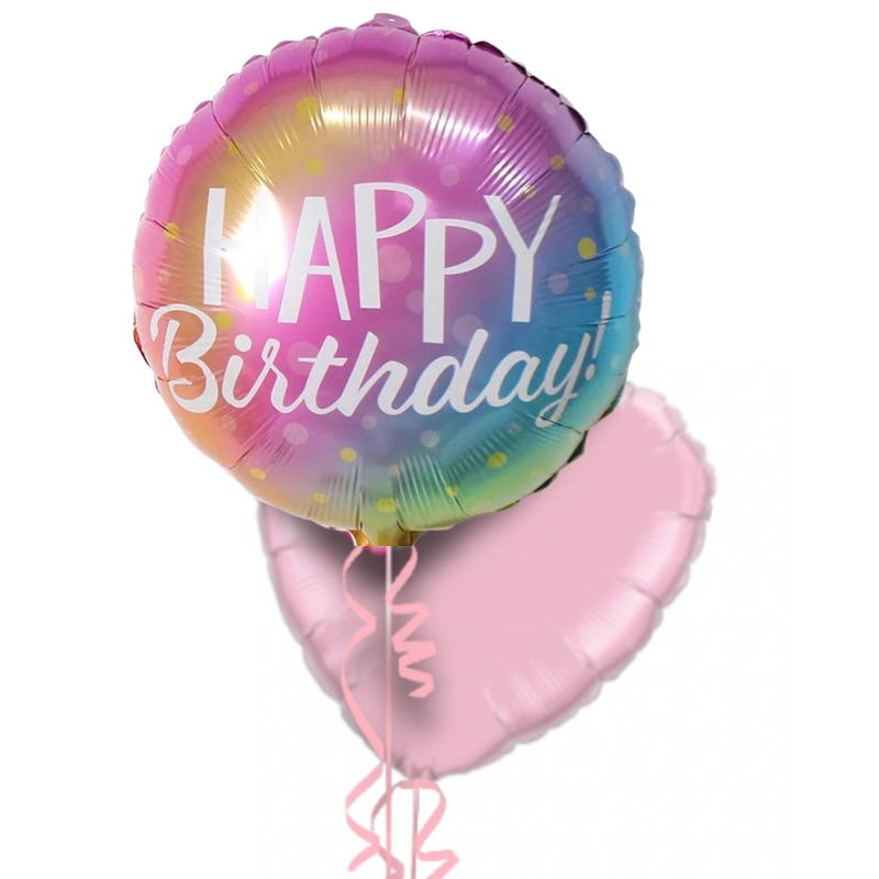 Gradient Happy Birthday Balloon Bouquet