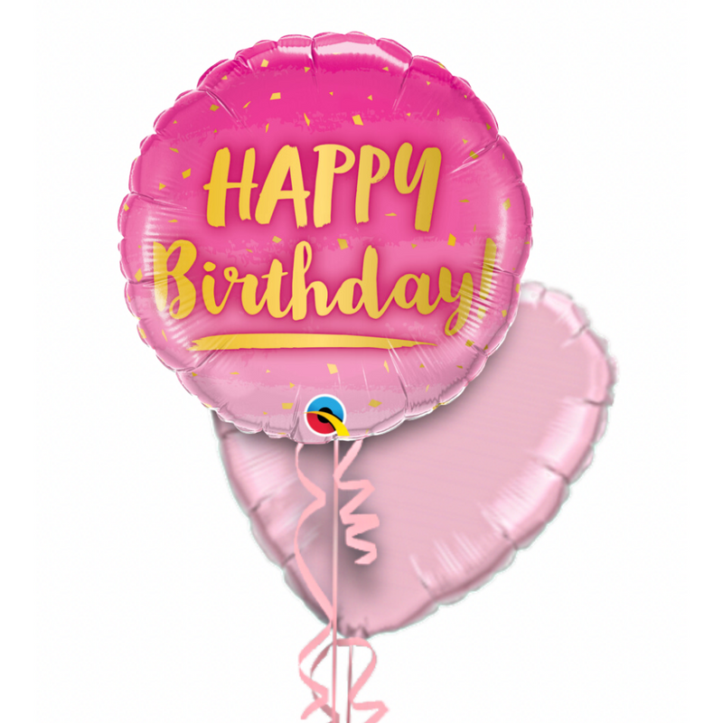 Happy Birthday Cute Pink Balloon Bouquet