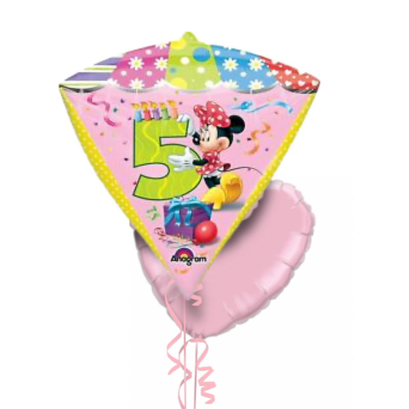 Happy 5th Birthday Minnie Mouse Balloon Bouquet